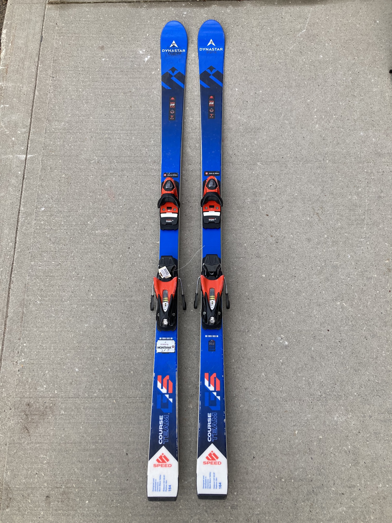 2020 Dynastar Speed Team SL 142 cm Race Skis w/ Look SPX10