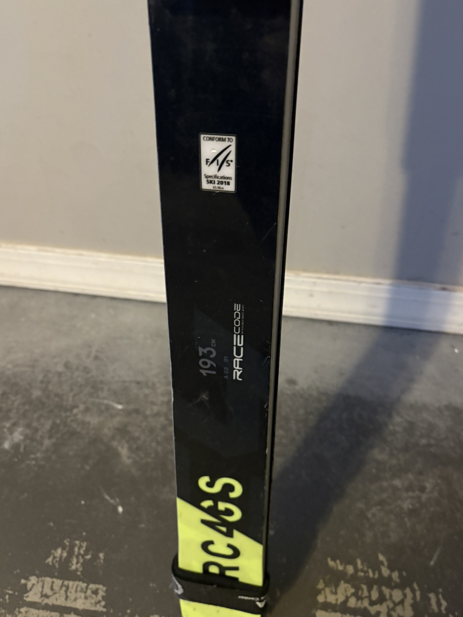 Men's Fischer RC4 WC GS 193 cm Racing Skis Without Bindings (Used